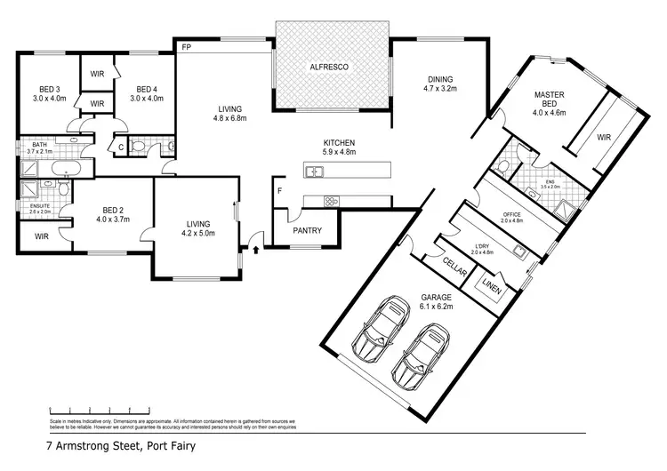 Floorplan of Homely house listing, 7 Armstrong Court, Port Fairy VIC 3284