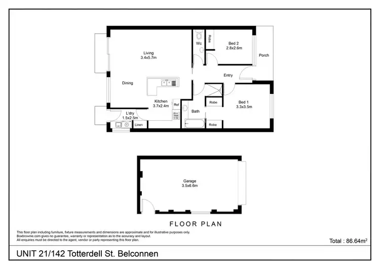 Floorplan of Homely townhouse listing, 21/142 Totterdell Street, Belconnen ACT 2617