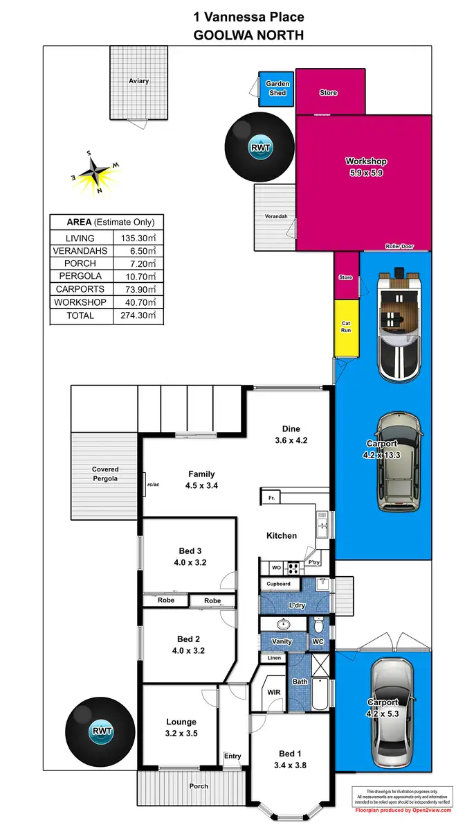 Floorplan of Homely house listing, 1 Vanessa Close, Goolwa North SA 5214
