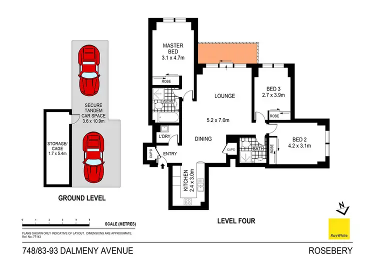Floorplan of Homely apartment listing, 748/83-93 Dalmeny Avenue, Rosebery NSW 2018
