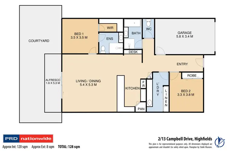 Floorplan of Homely unit listing, 2/13 Campbell Drive, Highfields QLD 4352