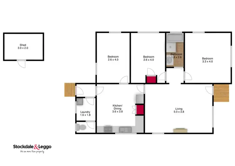 Floorplan of Homely house listing, 46 Butters Street, Morwell VIC 3840
