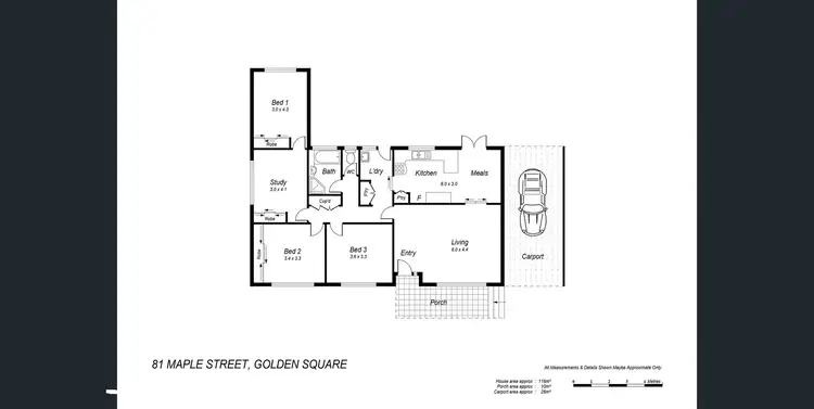 Floorplan of Homely house listing, 81 Maple Street, Golden Square VIC 3555