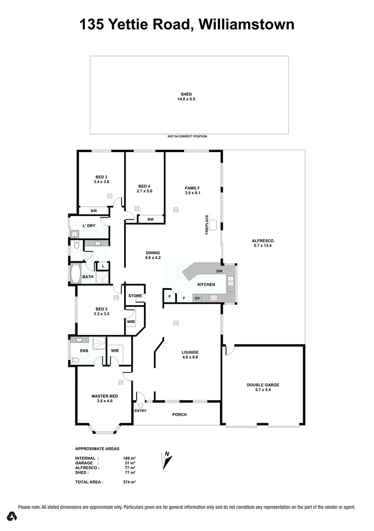 Floorplan of Homely house listing, 135 Yettie Road, Williamstown SA 5351