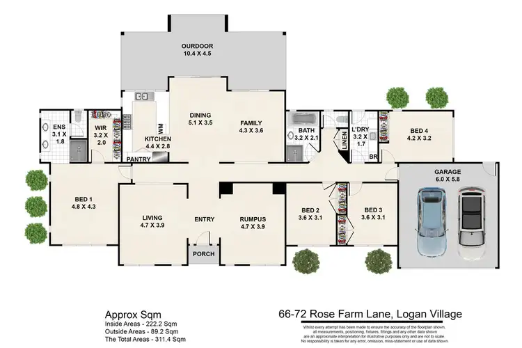 Floorplan of Homely house listing, 66-72 Rose Farm Lane, Logan Village QLD 4207
