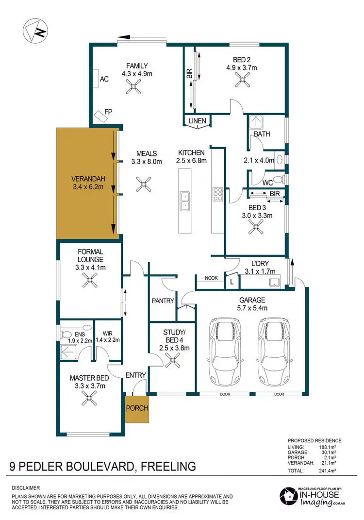 Floorplan of Homely house listing, 9 Pedler Boulevard, Freeling SA 5372