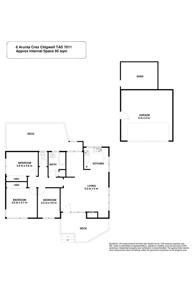 Floorplan of Homely house listing, 6 Arunta Crescent, Chigwell TAS 7011