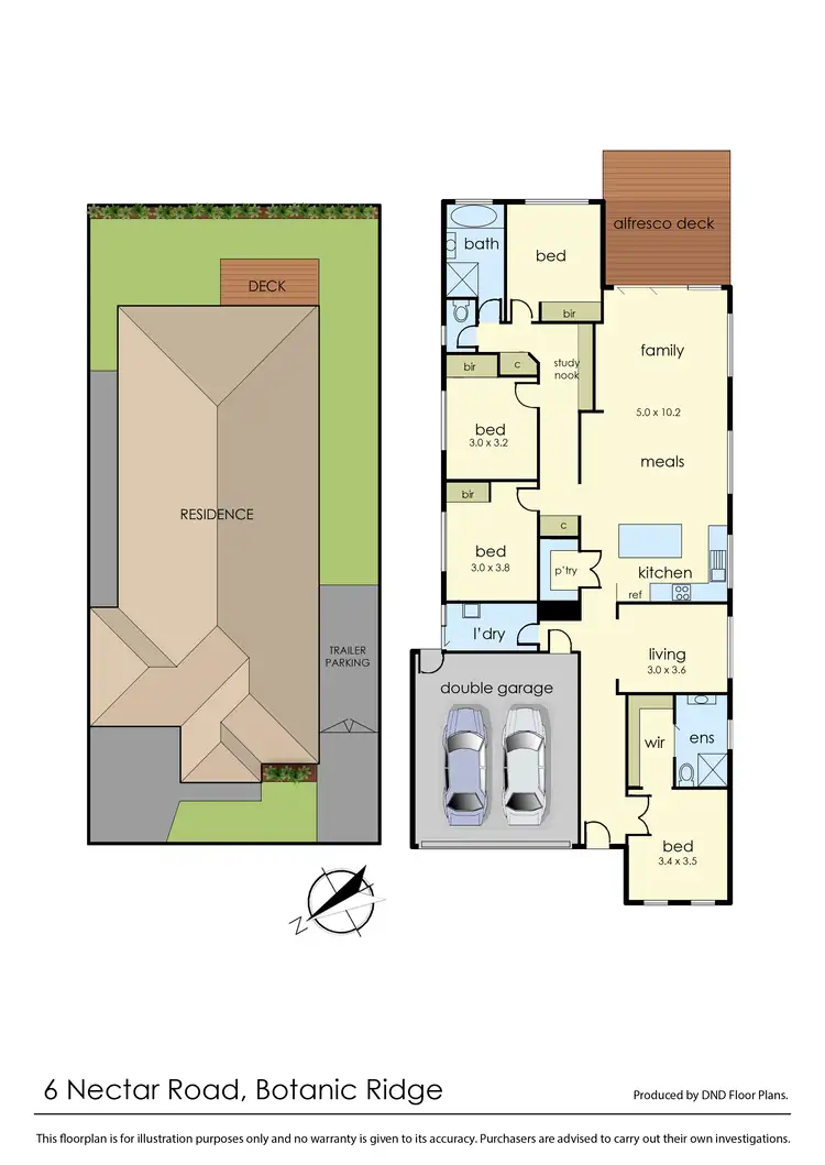 Floorplan of Homely house listing, 6 Nectar Road, Botanic Ridge VIC 3977