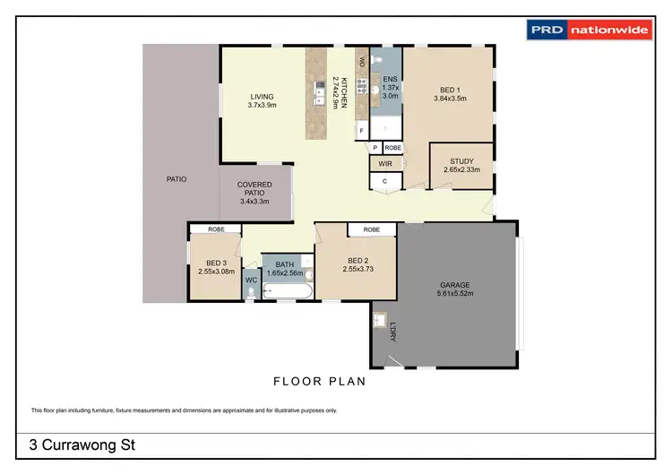 Floorplan of Homely house listing, 3 Currawong Drive, Tamworth NSW 2340