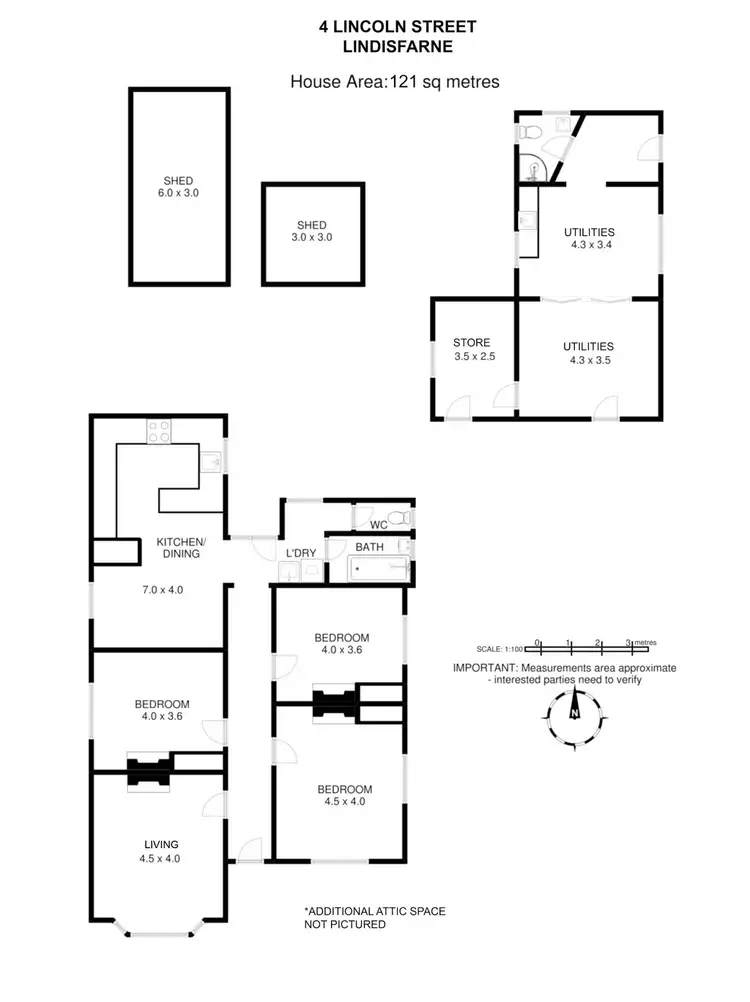 Floorplan of Homely house listing, 4 Lincoln Street, Lindisfarne TAS 7015