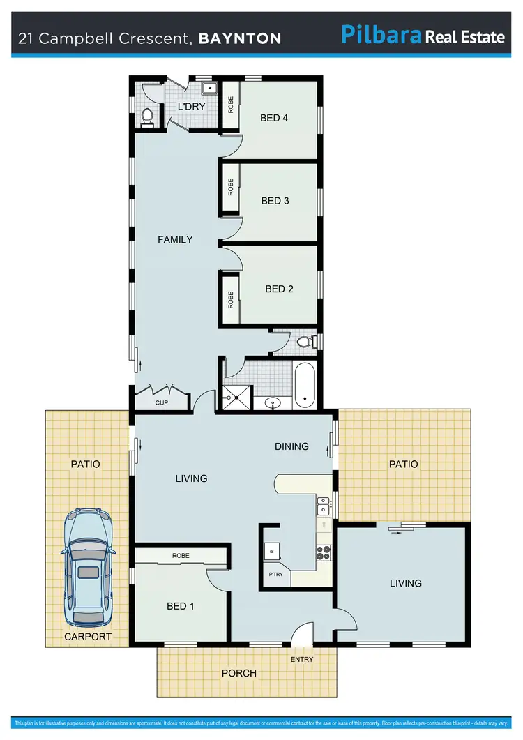 Floorplan of Homely house listing, 21 Campbell Crescent, Baynton WA 6714