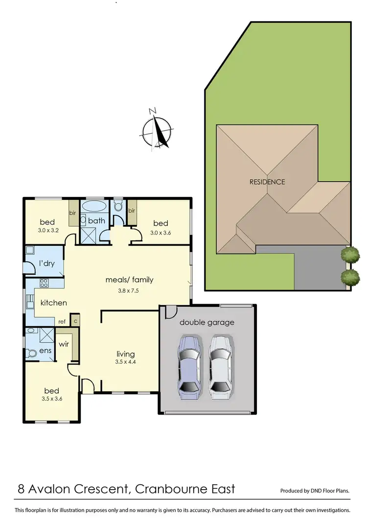 Floorplan of Homely house listing, 8 Avalon Crescent, Cranbourne East VIC 3977