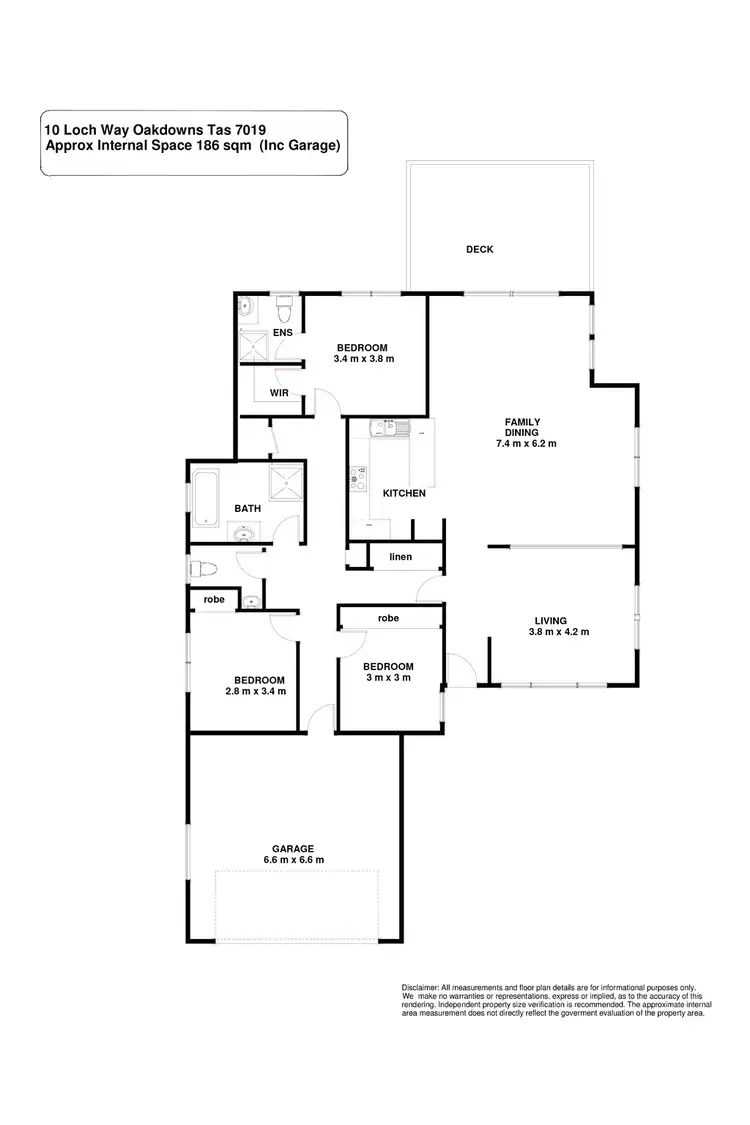 Floorplan of Homely house listing, 10 Loch Way, Oakdowns TAS 7019