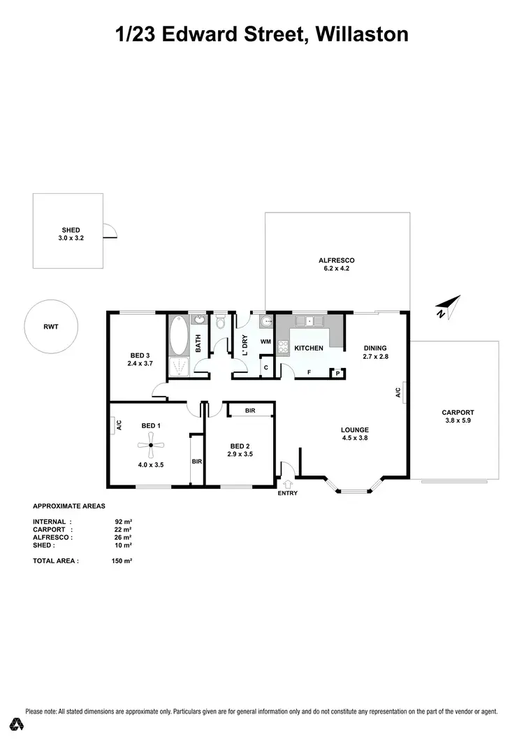 Floorplan of Homely house listing, 1/23 Edward Street, Willaston SA 5118