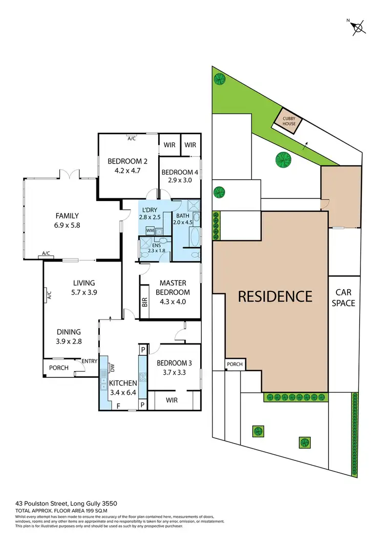Floorplan of Homely house listing, 43 Poulston Street, Long Gully VIC 3550