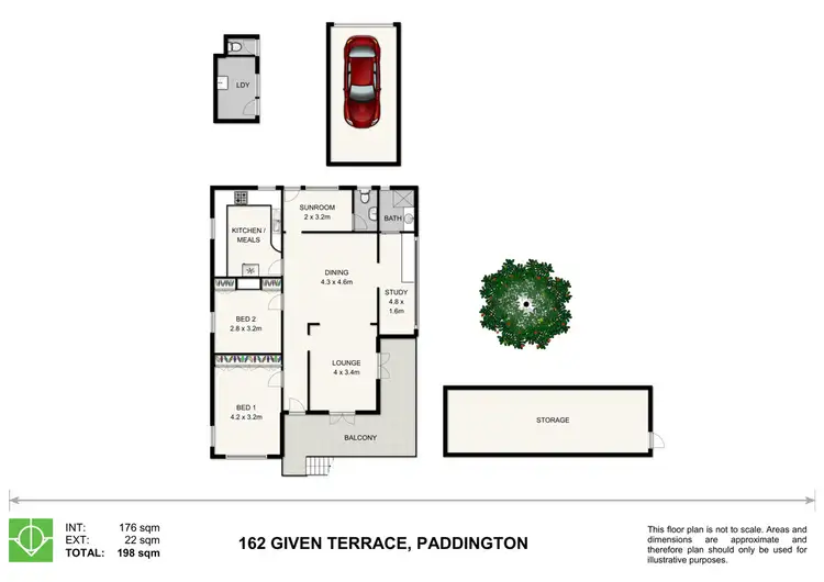 Floorplan of Homely house listing, 162 Given Terrace, Paddington QLD 4064