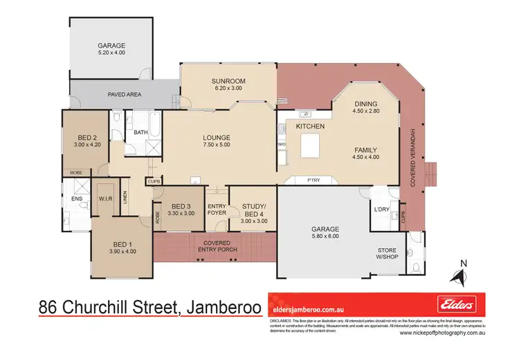 Floorplan of Homely house listing, 86 CHURCHILL STREET, Jamberoo NSW 2533