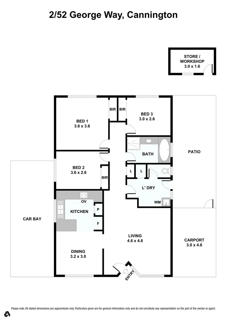 Floorplan of Homely villa listing, 2/52 George Way, Cannington WA 6107