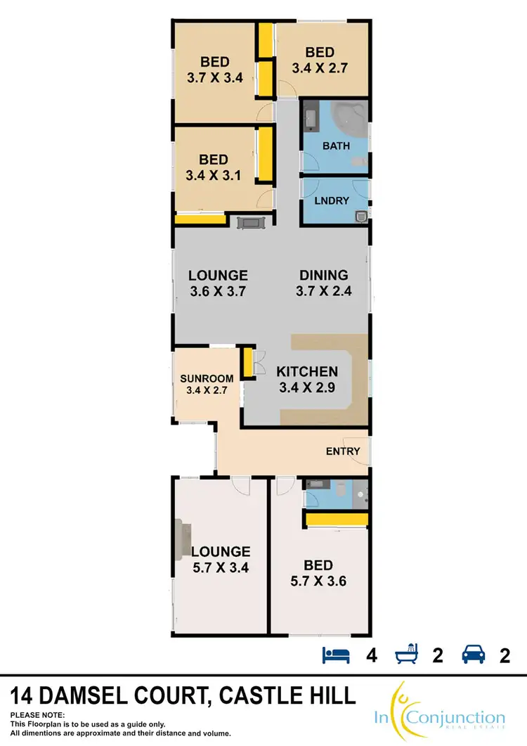 Floorplan of Homely house listing, 14 Damsel Court, Castle Hill NSW 2154
