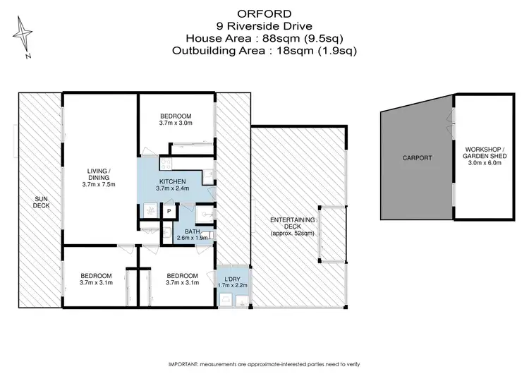 Floorplan of Homely house listing, 9 Riverside Drive, Orford TAS 7190