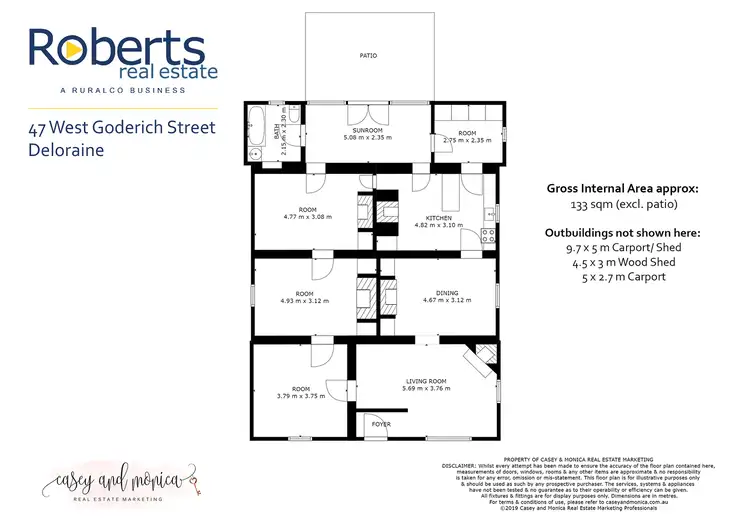 Floorplan of Homely house listing, 47 West Goderich Street, Deloraine TAS 7304