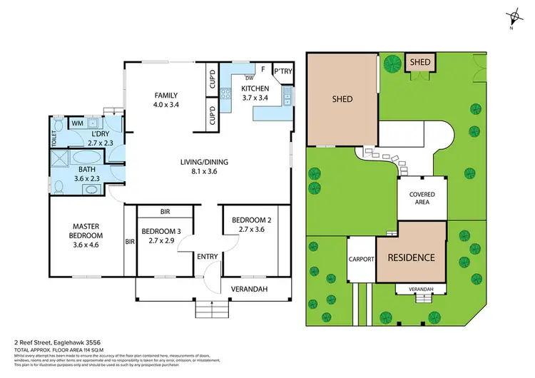 Floorplan of Homely house listing, 2 Reef Street, Eaglehawk VIC 3556