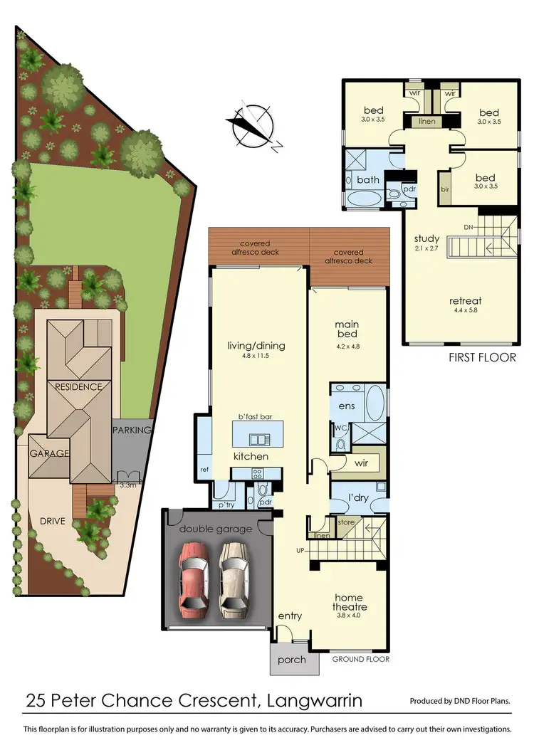 Floorplan of Homely house listing, 25 Peter Chance Crescent, Langwarrin VIC 3910