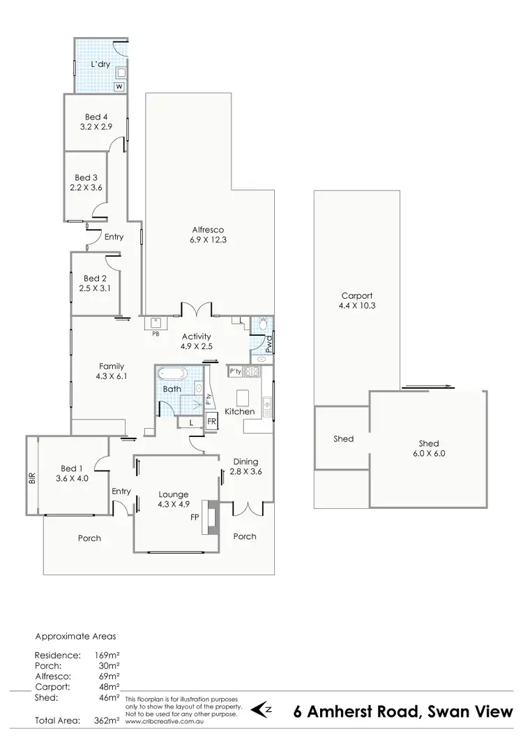 Floorplan of Homely house listing, 6 Amherst Road, Swan View WA 6056