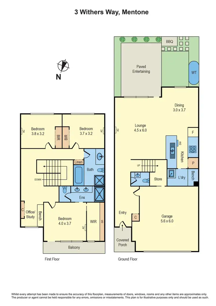 Floorplan of Homely townhouse listing, 3 Withers Way, Mentone VIC 3194