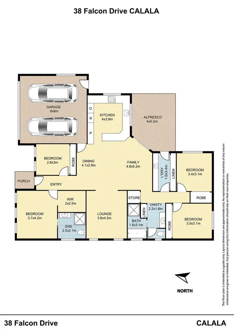 Floorplan of Homely house listing, 38 Falcon Drive, Tamworth NSW 2340