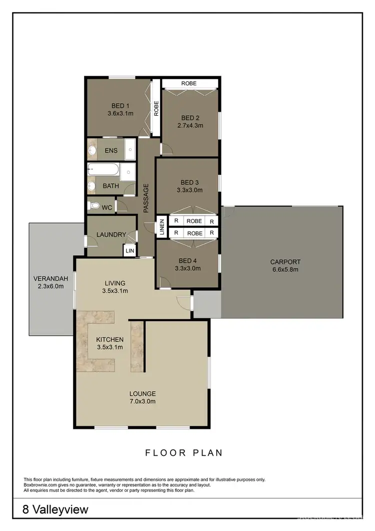 Floorplan of Homely house listing, 8 Valley View Crescent, Leongatha VIC 3953