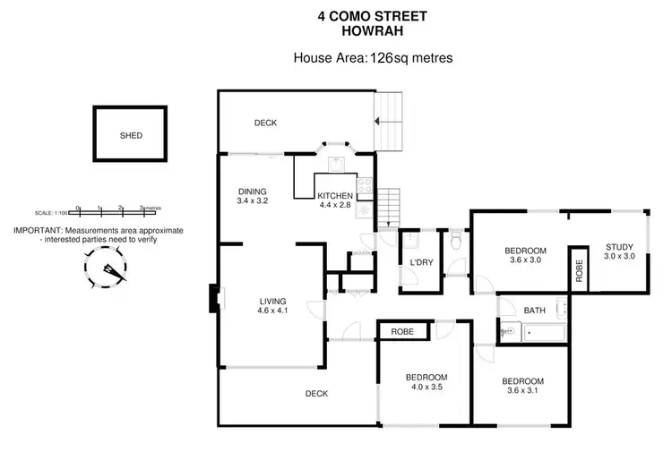 Floorplan of Homely house listing, 4 Como Street, Howrah TAS 7018