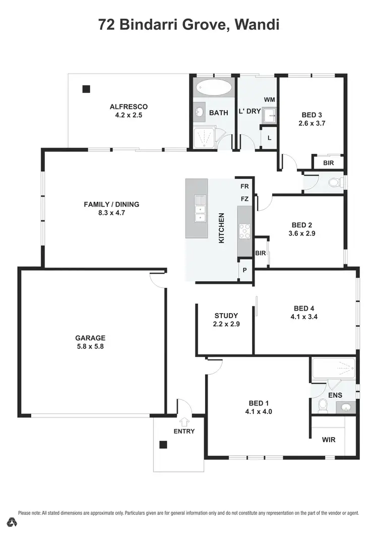 Floorplan of Homely house listing, 72 Bindarri Grove, Wandi WA 6167