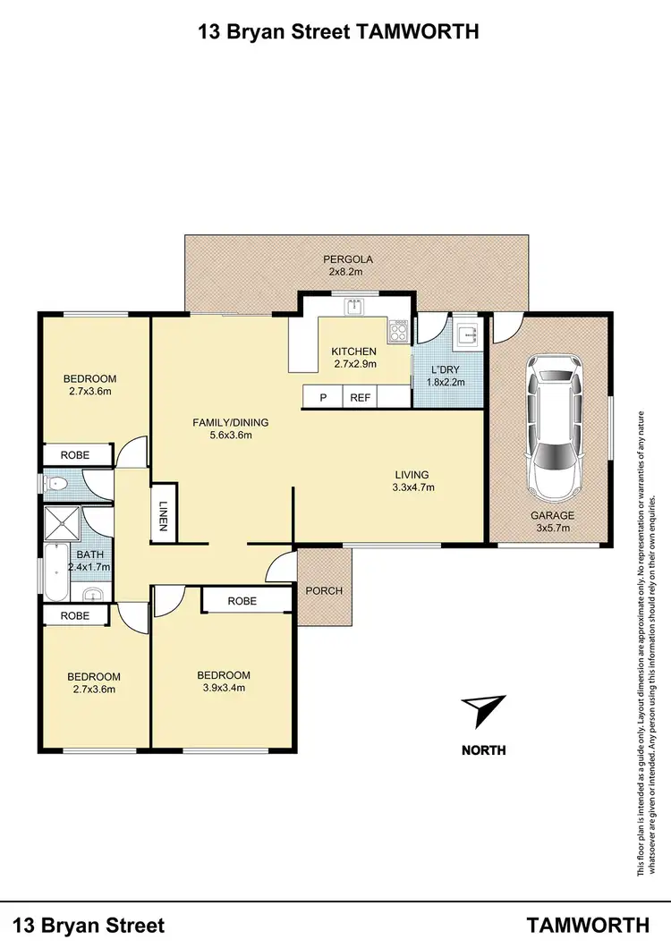 Floorplan of Homely house listing, 13 Bryan Street, Tamworth NSW 2340