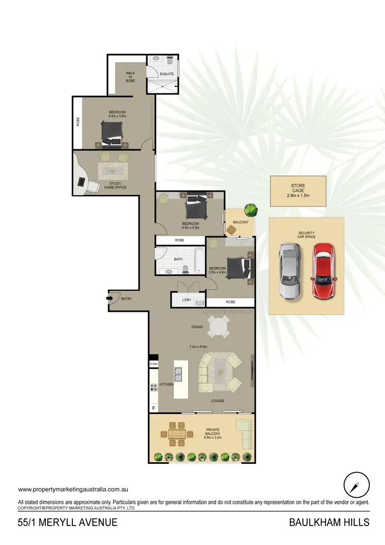 Floorplan of Homely apartment listing, 55/1 Meryll Avenue, Baulkham Hills NSW 2153