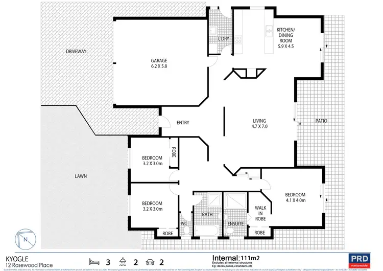 Floorplan of Homely house listing, 12 Rosewood Place, Kyogle NSW 2474