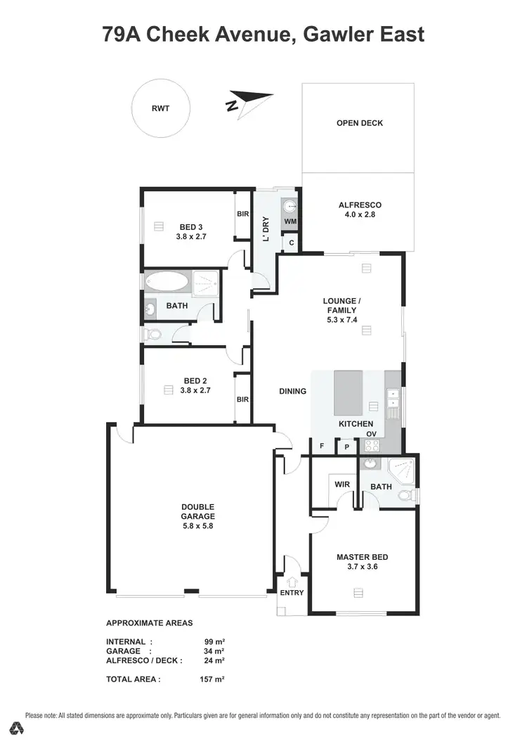 Floorplan of Homely house listing, 79A Cheek Avenue, Gawler East SA 5118