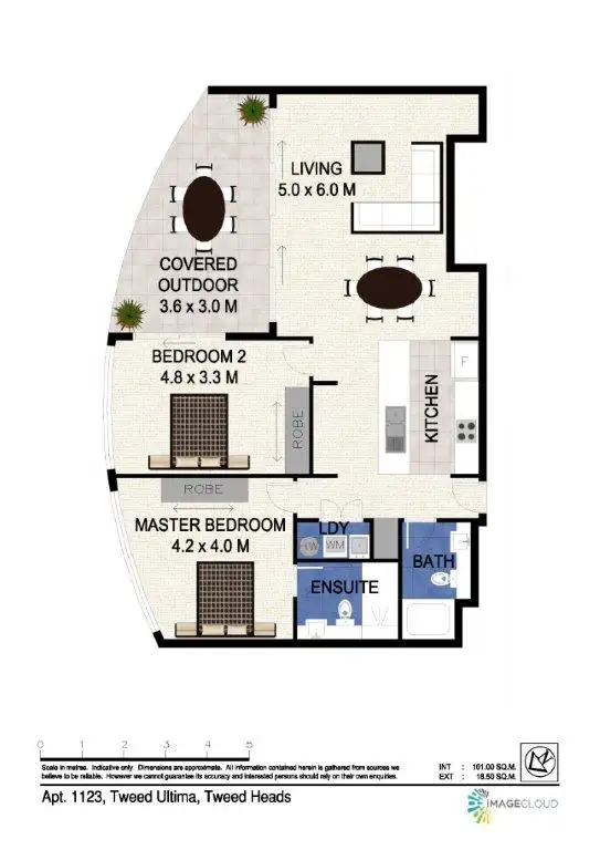 Floorplan of Homely unit listing, 1123/14-22 Stuart Street, Tweed Heads NSW 2485