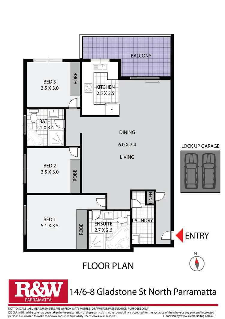 Floorplan of Homely apartment listing, 14/6-8 Gladstone Street, North Parramatta NSW 2151