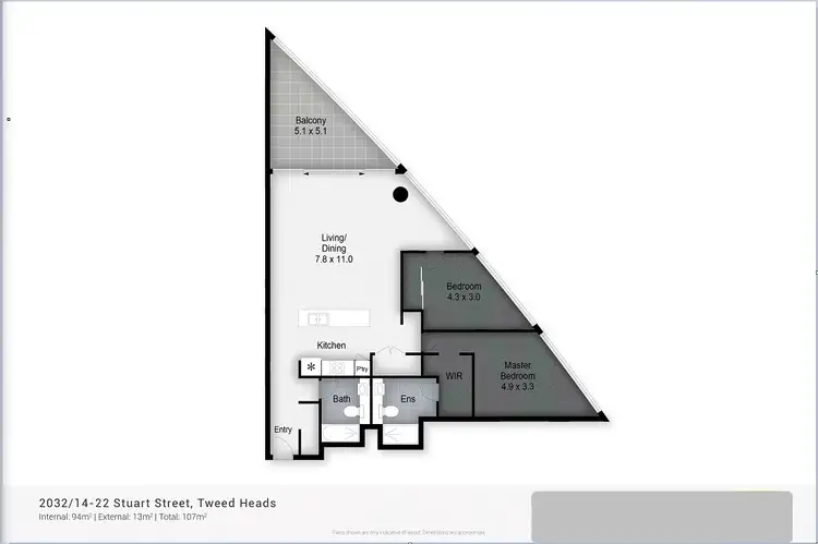 Floorplan of Homely unit listing, 2032/14-22 Stuart Street, Tweed Heads NSW 2485