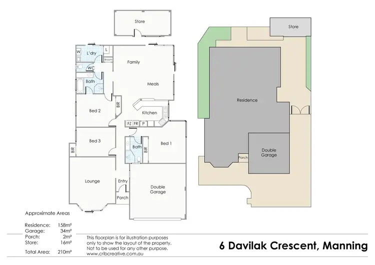 Floorplan of Homely house listing, 6 Davilak Crescent, Manning WA 6152