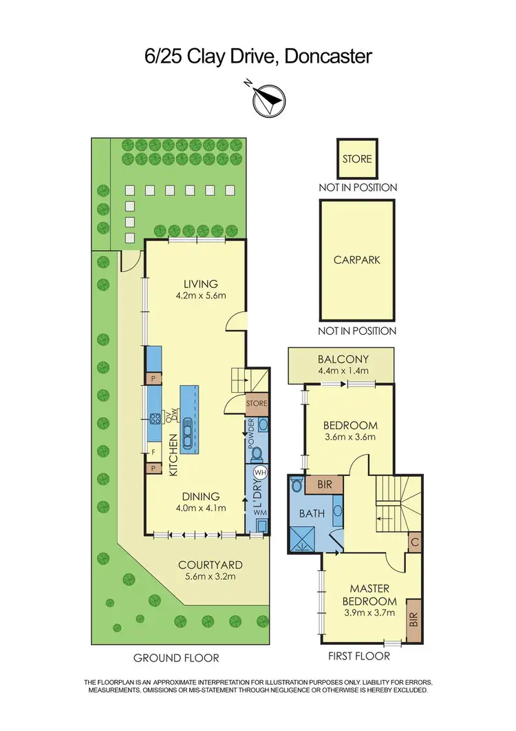 Floorplan of Homely townhouse listing, 6/25 Clay Drive, Doncaster VIC 3108