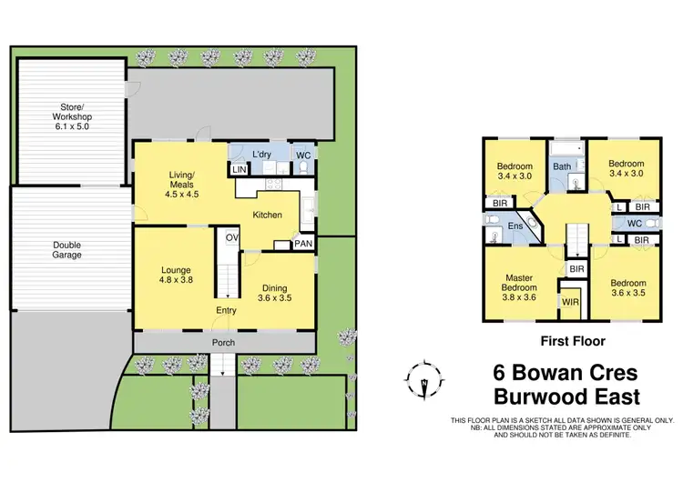 Floorplan of Homely house listing, 6 Bowen Crescent, Burwood East VIC 3151