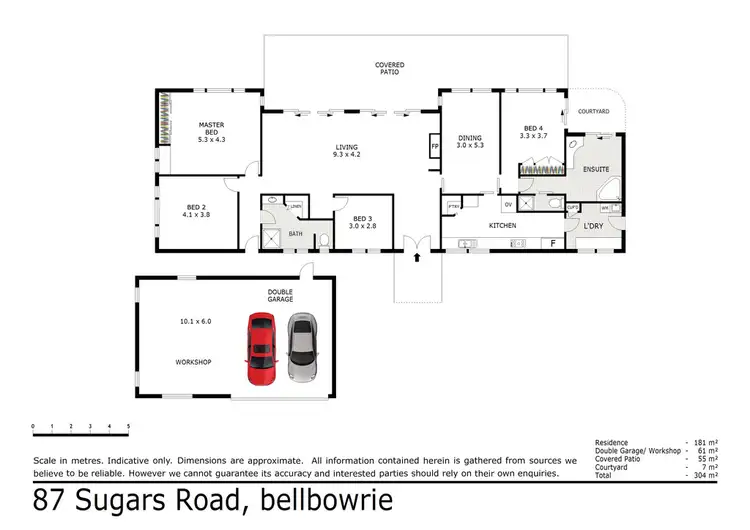 Floorplan of Homely house listing, 87 Sugars Road, Bellbowrie QLD 4070