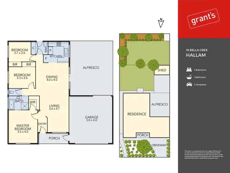 Floorplan of Homely house listing, 19 Bella Crescent, Hallam VIC 3803