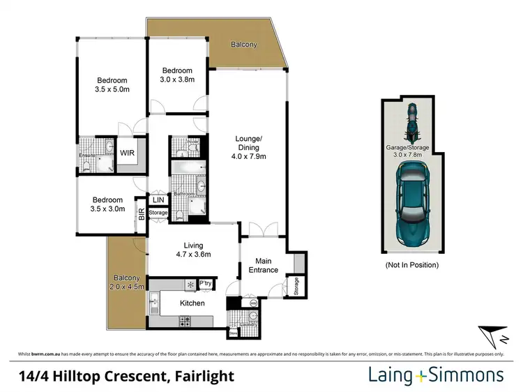 Floorplan of Homely apartment listing, 14/4 Hilltop Crescent, Fairlight NSW 2094