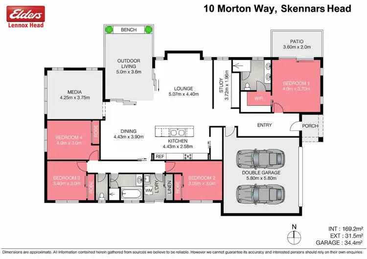 Floorplan of Homely house listing, 10 Morton Way, Skennars Head NSW 2478