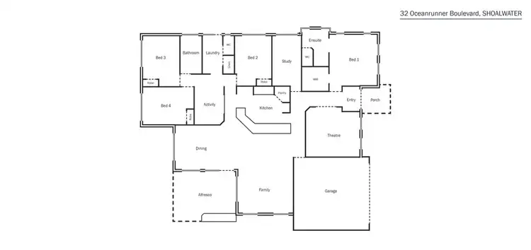 Floorplan of Homely house listing, 32 Oceanrunner Boulevard, Shoalwater WA 6169