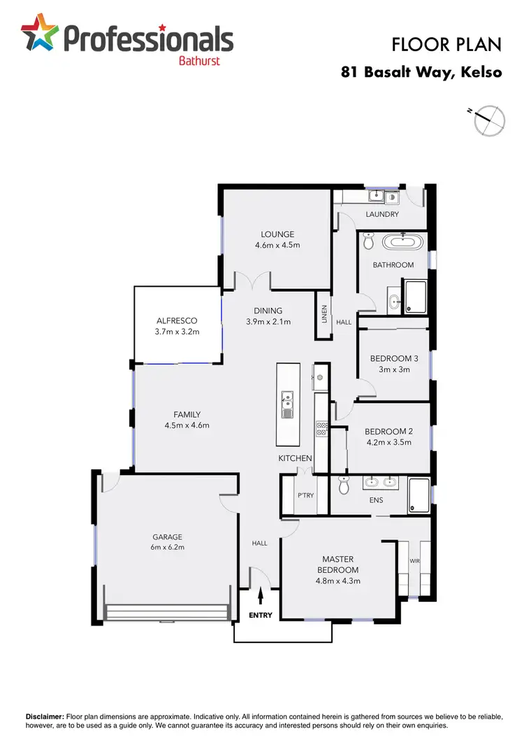 Floorplan of Homely house listing, 81 Basalt Way, Kelso NSW 2795