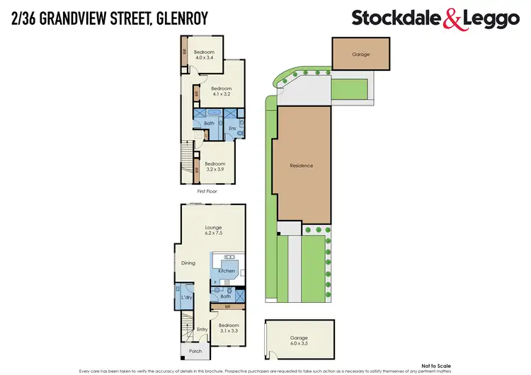 Floorplan of Homely townhouse listing, 2/36 Grandview Street, Glenroy VIC 3046